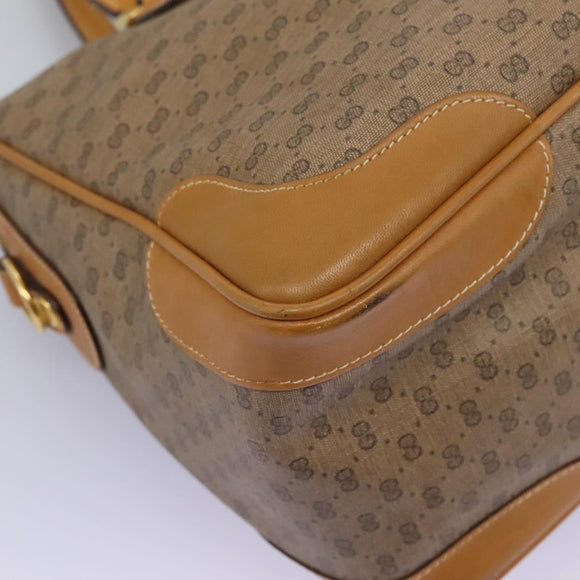 GUCCI Micro GG Supreme Hand Bag PVC 2way Beige Gold 002 123 0033 Auth 118246