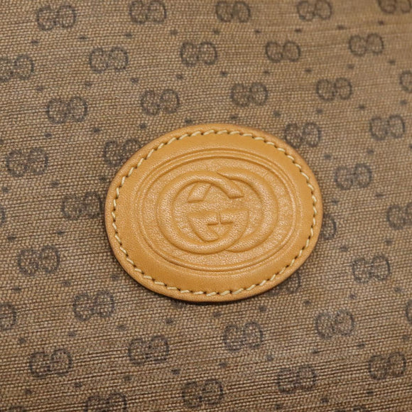 GUCCI Micro GG Supreme Hand Bag PVC 2way Beige Gold 002 123 0033 Auth 118246