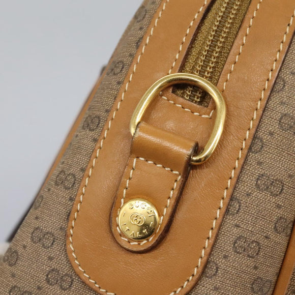 GUCCI Micro GG Supreme Hand Bag PVC 2way Beige Gold 002 123 0033 Auth 118246