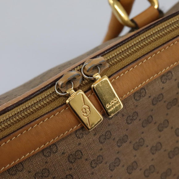 GUCCI Micro GG Supreme Hand Bag PVC 2way Beige Gold 002 123 0033 Auth 118246