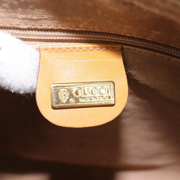 GUCCI Micro GG Supreme Hand Bag PVC 2way Beige Gold 002 123 0033 Auth 118246