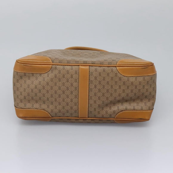 GUCCI Micro GG Supreme Hand Bag PVC 2way Beige Gold 002 123 0033 Auth 118246