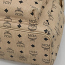 MCM Logogram Vicetos Backpack PVC Leather Beige Gold Auth 118249-10