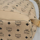 MCM Logogram Vicetos Backpack PVC Leather Beige Gold Auth 118249-16