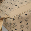 MCM Logogram Vicetos Backpack PVC Leather Beige Gold Auth 118249-17
