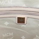 MCM Logogram Vicetos Backpack PVC Leather Beige Gold Auth 118249-19