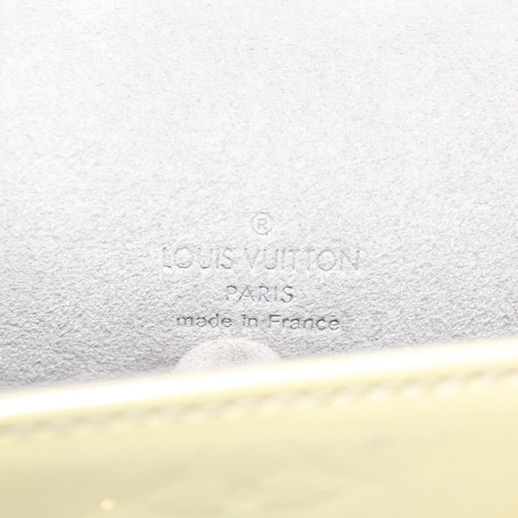 LOUIS VUITTON Vernis Pochette lagoon Glasses Case Perle M91801 LV Auth 118256