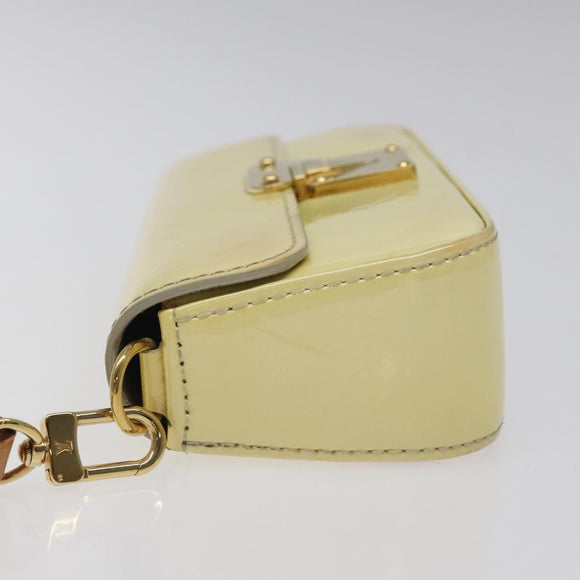 LOUIS VUITTON Vernis Pochette lagoon Brillenetui Perle M91801 LV Auth 118256