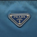 PRADA Shoulder Bag Nylon Blue Silver Auth 118258-18