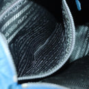 PRADA Shoulder Bag Nylon Blue Silver Auth 118258-22