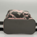 MCM Vicetos Logogram Backpack PVC Leather Pink Silver Auth 118259-5