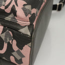 MCM Vicetos Logogram Backpack PVC Leather Pink Silver Auth 118259-15