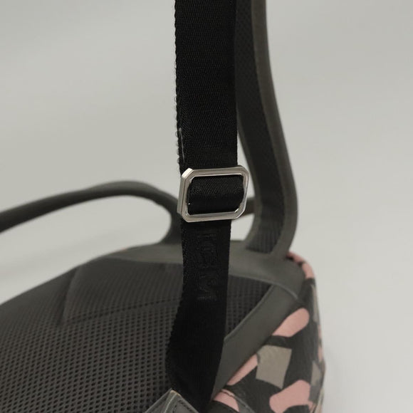 MCM Vicetos Logogram Backpack PVC Leather Pink Silver Auth 118259