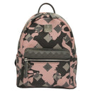 MCM Vicetos Logogram Backpack PVC Leather Pink Silver Auth 118259-13