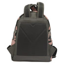 MCM Vicetos Logogram Backpack PVC Leather Pink Silver Auth 118259-2