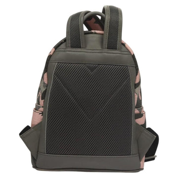 MCM Vicetos Logogram Backpack PVC Leather Pink Silver Auth 118259 - 0