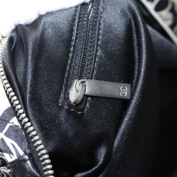 CHANEL Matelasse Chain Shoulder Bag Silk Black CC Auth 118262