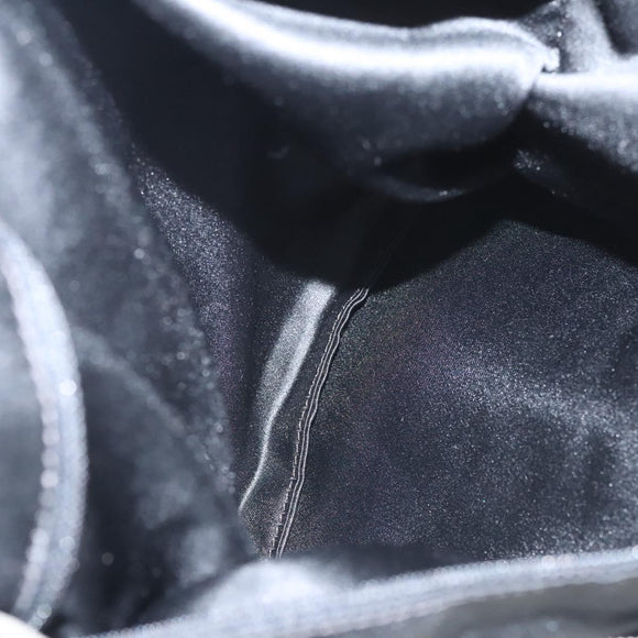 CHANEL Matelasse Chain Shoulder Bag Silk Black CC Auth 118262