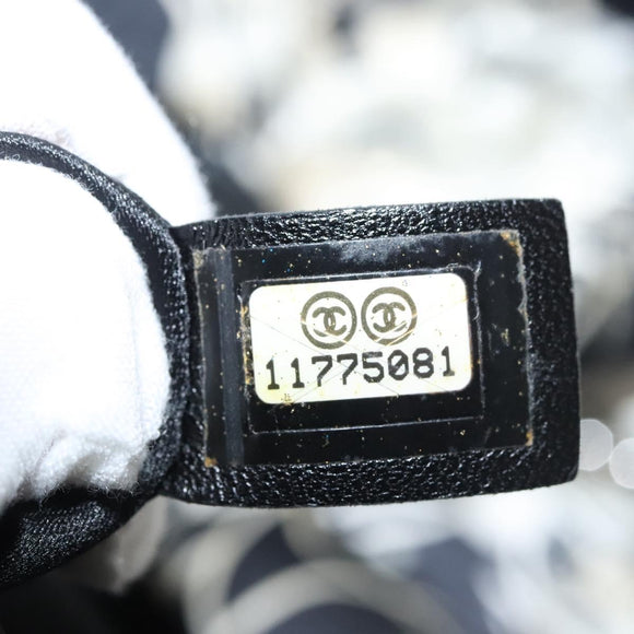 CHANEL Matelasse Chain Shoulder Bag Silk Black CC Auth 118262