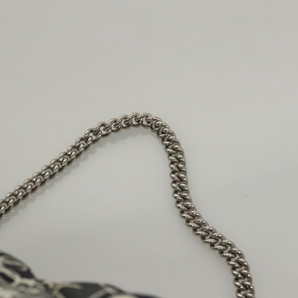 CHANEL Matelasse Chain Shoulder Bag Silk Black CC Auth 118262