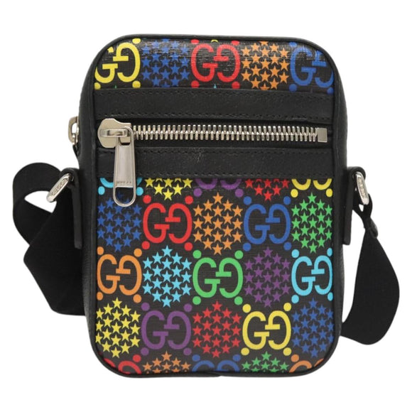 GUCCI GG Psychedelic Shoulder Bag Multicolor Silver 598103 Auth 118263