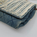 CHANEL Matelasse Chain Shoulder Bag Denim Blue CC Auth 118265-9