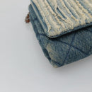 CHANEL Matelasse Chain Shoulder Bag Denim Blue CC Auth 118265-14