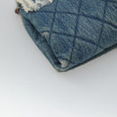 CHANEL Matelasse Chain Shoulder Bag Denim Blue CC Auth 118265-16