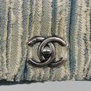 CHANEL Matelasse Chain Shoulder Bag Denim Blue CC Auth 118265-10