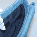 CHANEL Matelasse Chain Shoulder Bag Denim Blue CC Auth 118265-18