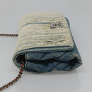 CHANEL Matelasse Chain Shoulder Bag Denim Blue CC Auth 118265-4