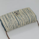 CHANEL Matelasse Chain Shoulder Bag Denim Blue CC Auth 118265-6