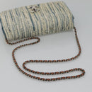 CHANEL Matelasse Chain Shoulder Bag Denim Blue CC Auth 118265-7