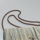 CHANEL Matelasse Chain Shoulder Bag Denim Blue CC Auth 118265-8
