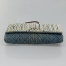 CHANEL Matelasse Chain Shoulder Bag Denim Blue CC Auth 118265-5