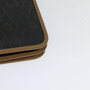 Christian Dior Honeycomb Canvas Chain Bag PVC Leather Black Gold Auth 118277-16