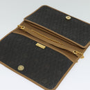 Christian Dior Honeycomb Canvas Chain Bag PVC Leather Black Gold Auth 118277-10