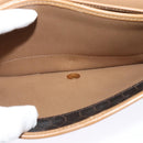 Christian Dior Honeycomb Canvas Chain Bag PVC Leather Black Gold Auth 118277-11