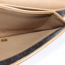 Christian Dior Honeycomb Canvas Chain Bag PVC Leather Black Gold Auth 118277-19