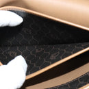 Christian Dior Honeycomb Canvas Chain Bag PVC Leather Black Gold Auth 118277-12