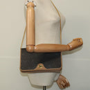 Christian Dior Honeycomb Canvas Chain Bag PVC Leather Black Gold Auth 118277-22