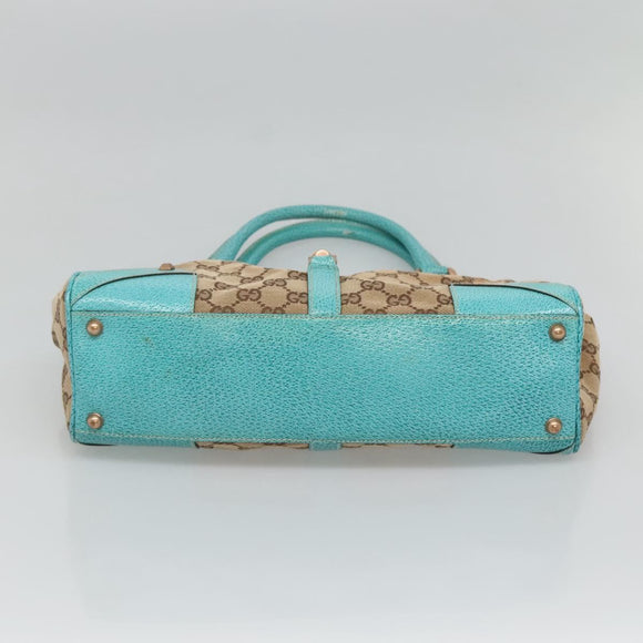 GUCCI GG Canvas Jackie Shoulder Bag Beige 124407 Auth 118283