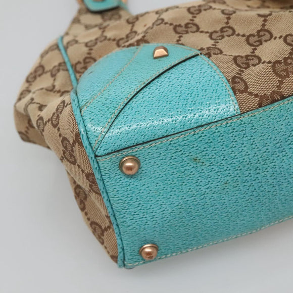 GUCCI GG Canvas Jackie Shoulder Bag Beige 124407 Auth 118283