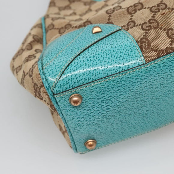 GUCCI GG Canvas Jackie Shoulder Bag Beige 124407 Auth 118283