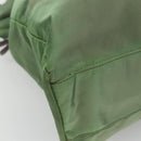 PRADA Shoulder Bag Nylon Green Gold Auth 118291-16
