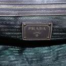 PRADA Shoulder Bag Nylon Green Gold Auth 118291-17