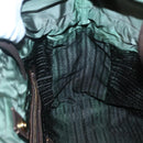 PRADA Shoulder Bag Nylon Green Gold Auth 118291-18