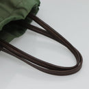 PRADA Shoulder Bag Nylon Green Gold Auth 118291-7