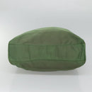 PRADA Shoulder Bag Nylon Green Gold Auth 118291-5