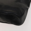 GUCCI Bamboo Hand Bag Leather Black Gold 001 2058 1577 0 Auth 118294-15